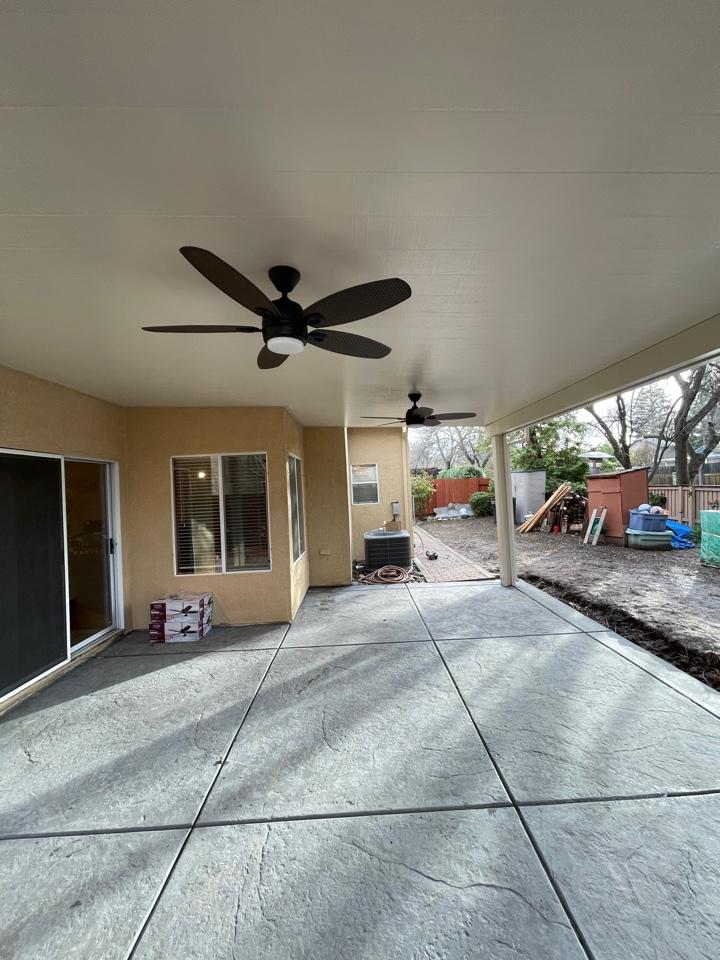 decorative-columns-open-patio Custom patio in the South Bay Area with decorative columns and an open-air design