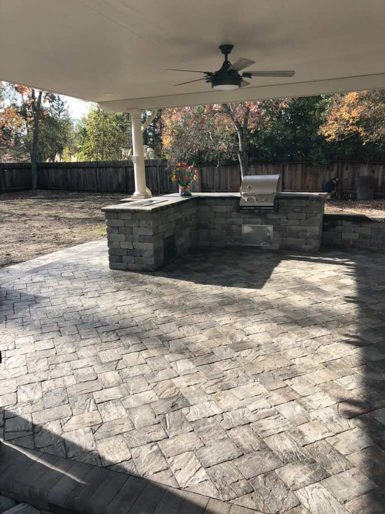 white-frame-open-patio Custom patio cover in the South Bay Area with white framing and open design