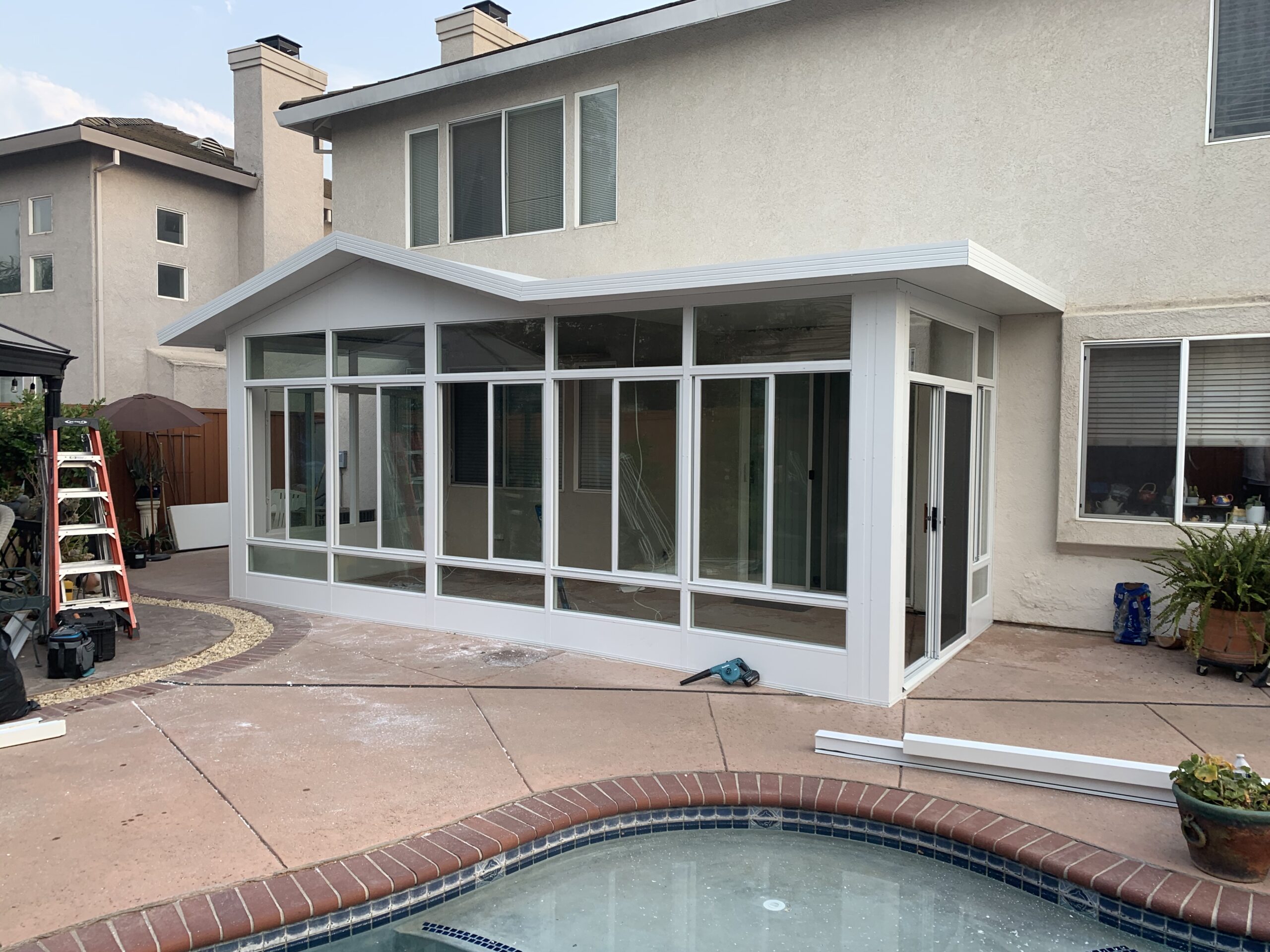 Custom Screened-in porch in Northern CA